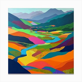 Colourful Abstract Snowdonia National Park Wales 8 Canvas Print