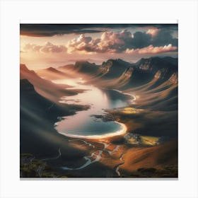 Sunset At Tasmania Canvas Print