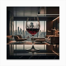 Glass Of Red Wine Canvas Print