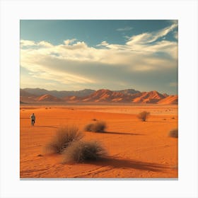 Desert Landscape - Desert Stock Videos & Royalty-Free Footage Canvas Print