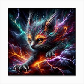 Lightning Cat Canvas Print