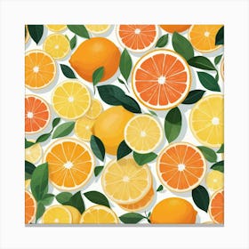 Default Citrus Sun Art Print 3 Canvas Print