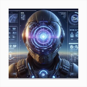 Futuristic Head 2 Canvas Print