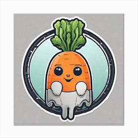 Carrot Sticker 5 Canvas Print