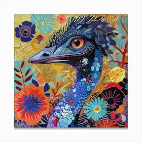 Patchwork Quilted Emu 1 Canvas Print