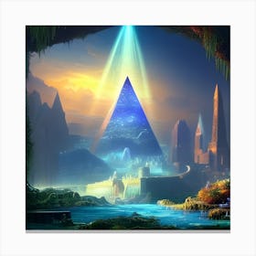 Egyptian Landscape Canvas Print