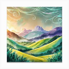 Landscape Painting 1 Canvas Print