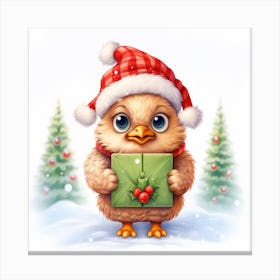 Santa Bird 2 Canvas Print