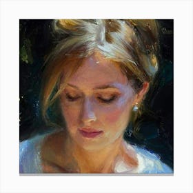 Portrait Of A Young Woman Canvas Print