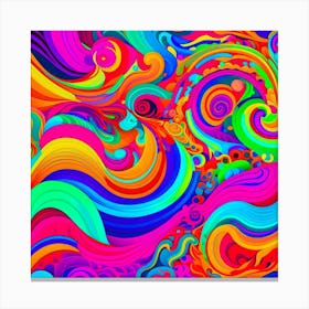Abstract Psychedelic Art 3 Canvas Print