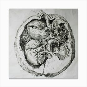 Anatomical Drawing Canvas Print