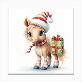 Santa Pony 3 Canvas Print