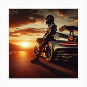 Sunset Porsche Gt3 Canvas Print