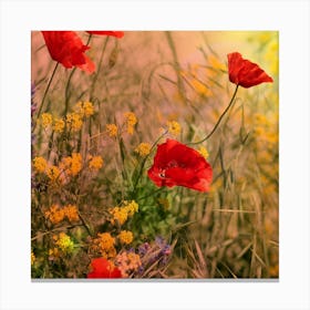 Red flowers Canvas Print