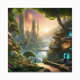 A.I. Blends with nature 5 Canvas Print