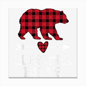 Red Plaid Lil Brother Buffalo Matching Family Men Christmas Canvas Print