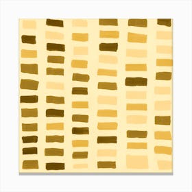 Painted Color Block Window Pane In Yellow Canvas Print
