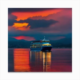 Sunset Cruise Ship 29 Canvas Print