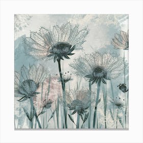 Tranquil Elegance Modern Muted Queen Anne's Lace 4 Canvas Print