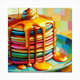 Pancakes With Syrup Canvas Print