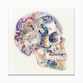 Skull With Swirls Canvas Print