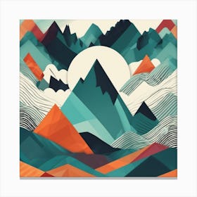 Abstract Mountain Landscape 2 Canvas Print