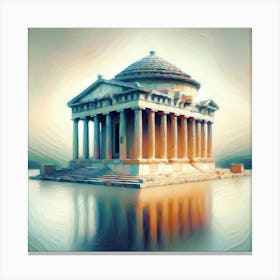 Effect Brush Painting Mausoleum At Halicarnassus 1 Canvas Print