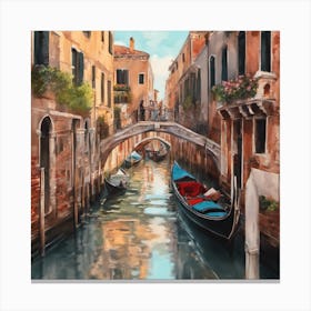 183015 Beautiful Venice Canals With Gondolas And Bridges, Xl 1024 V1 0 Canvas Print