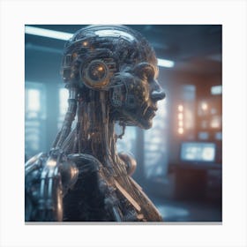 Cyborg Woman 87 Canvas Print