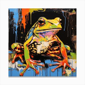 Frog splashed Canvas Print