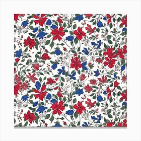 Lily Lane London Fabrics Floral Pattern 2 Canvas Print