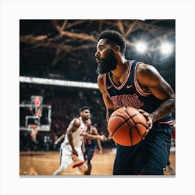 Basketball Player Dribbling 6 Canvas Print