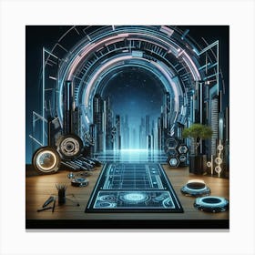 Futuristic Space Canvas Print