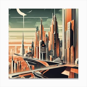 Futuristic Cityscape 23 Canvas Print