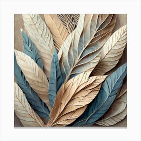 Firefly Beautiful Modern Detailed Botanical Rustic Wood Background Of Sage Herb And Indian Feathers Canvas Print