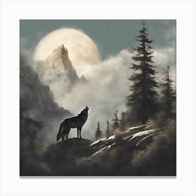 Howling Wolf Canvas Print