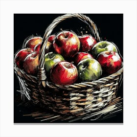 Basket of apples 3 Canvas Print