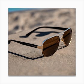Sunglasses On The Beach Canvas Print