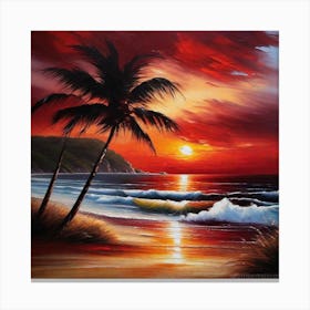 Sunset At The Beach 767 Canvas Print