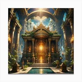 Temple In The Sky Canvas Print