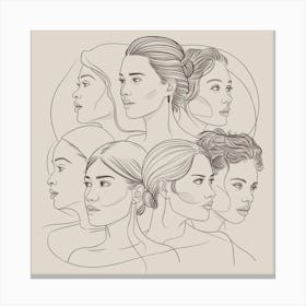 Portrait Of Women 6 Canvas Print