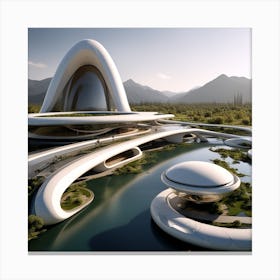 Futuristic Architecture 24 Canvas Print