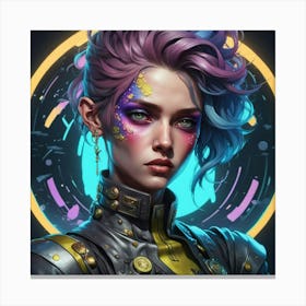 Futuristic Girl Canvas Print