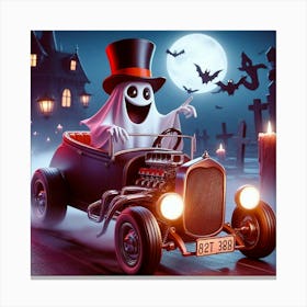 Ghost In A Car 1 Canvas Print