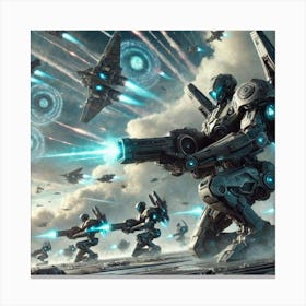 Asterian Nebula Sentinels Anti Air Canvas Print