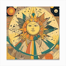 Celestial Sun Canvas Print