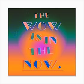 The Wow Is In The Now Square Canvas Print