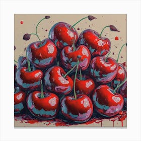 Cherry Splatter Canvas Print