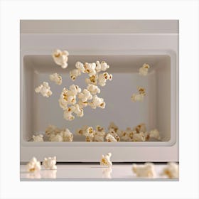 Popcorn In A Microwave Canvas Print