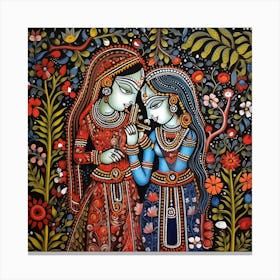 Krishna And Krishna 2 Canvas Print
